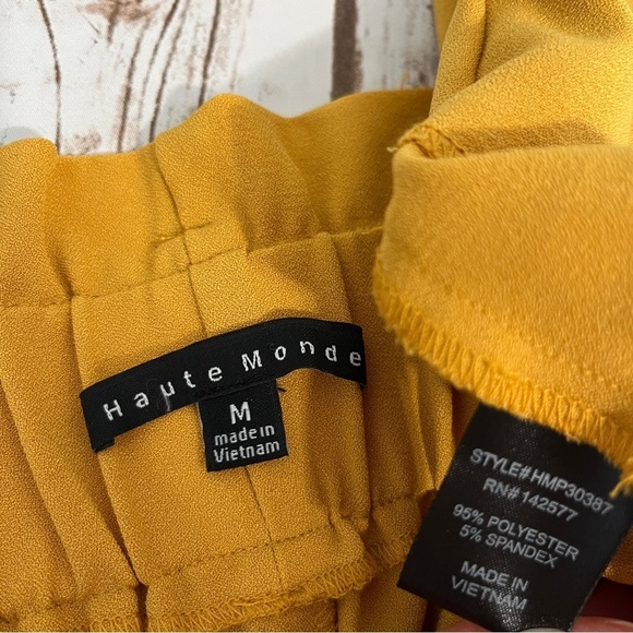 Haute‎ Monde Mustard Yellow Ankle Pants Size Medium - Picture 3 of 13